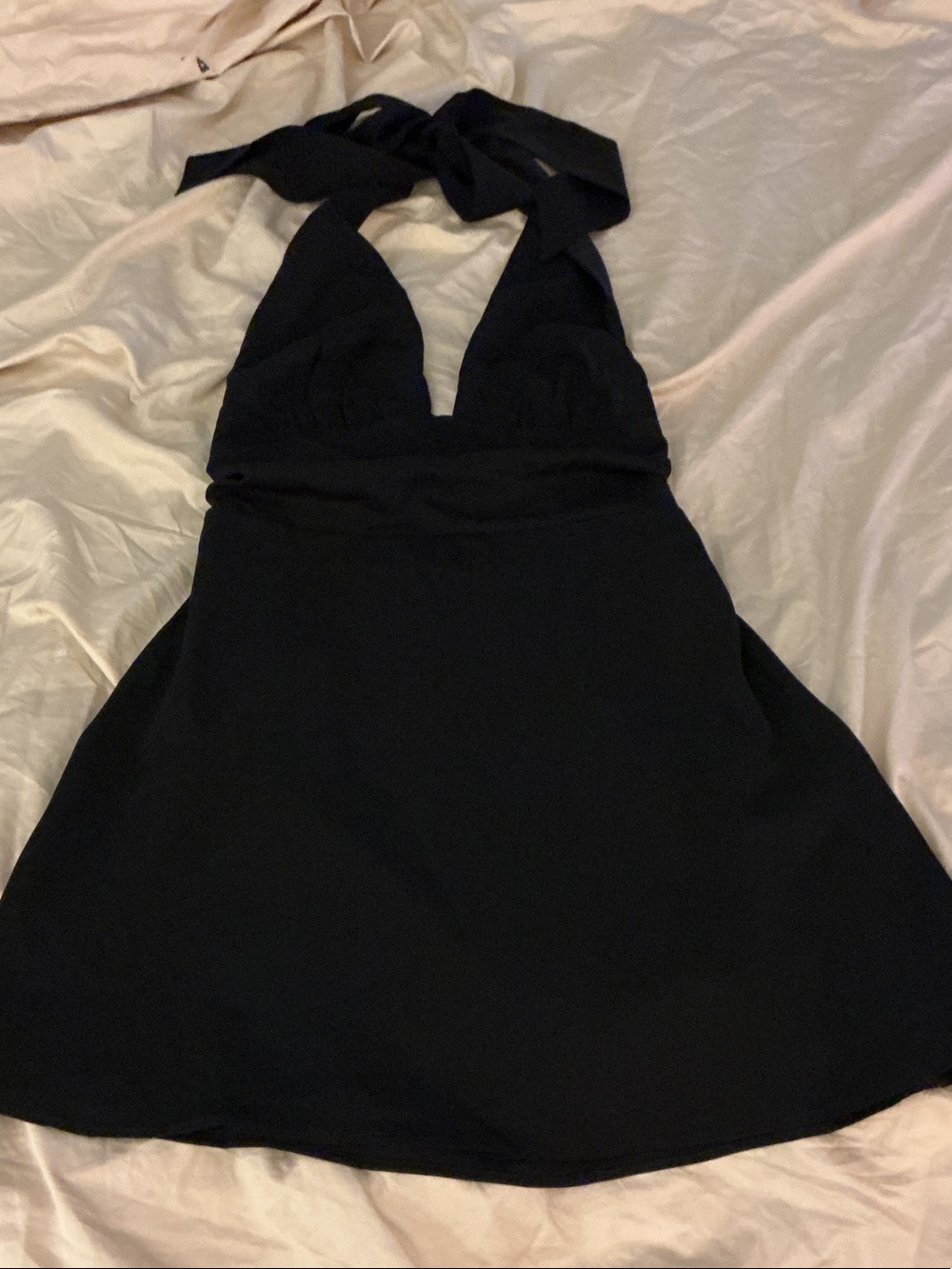 Black Halter One-Piece dress